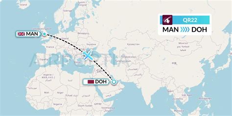 Flight history for Qatar Airways flight QR22 .